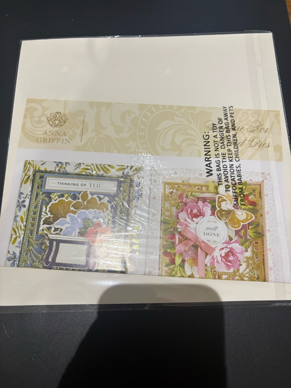 Anna Griffin Gold Square Box Card Die New in Package - Picture 3 of 3